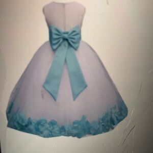 Elegant turquoise Blue girl  Dress